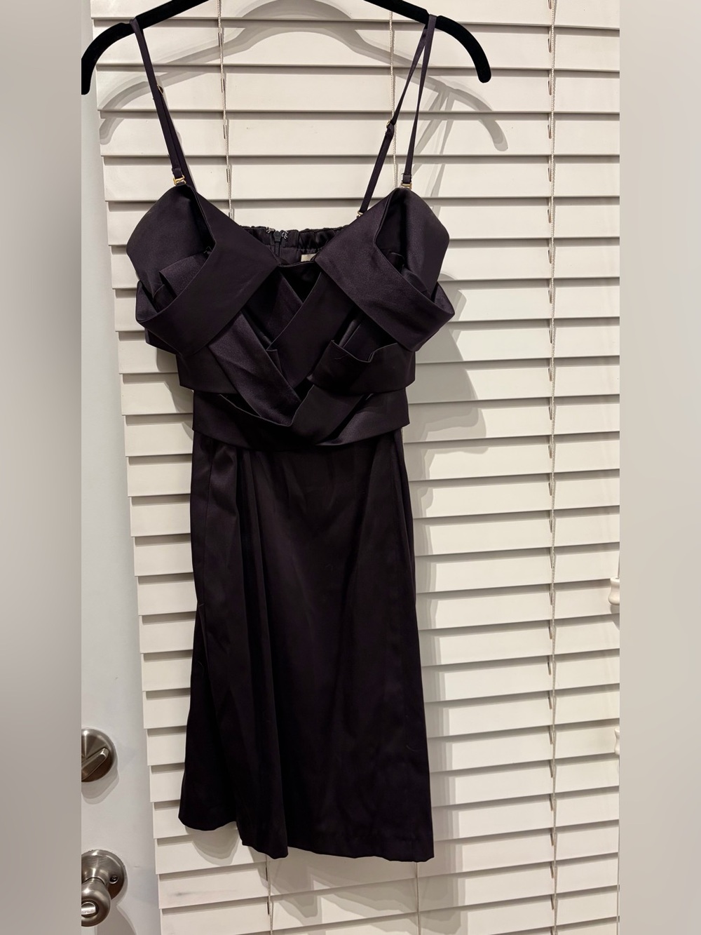 Ark & Co. Basketweave Bandage Bodice Satin Mini Dress - Purple